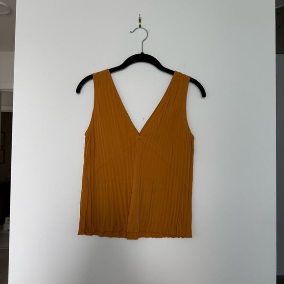 Vince Crushed Double V-Neck Sleeveless Tank Top Size XXS - Picture 4 of 4